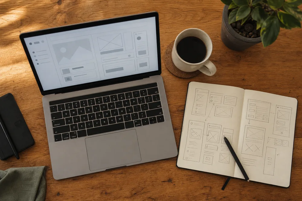Sketching a tool page layout before building it