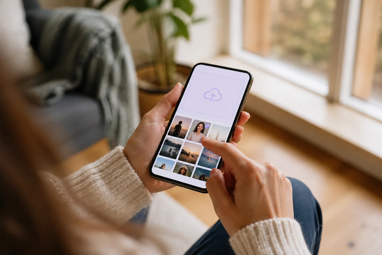 Uploading a photo to FindOutMy on a phone